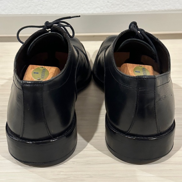 To‎ Boot New York "Brandon" Cap Toe Oxford Men's 11 Black Leather GUC ITALY - Picture 3 of 5